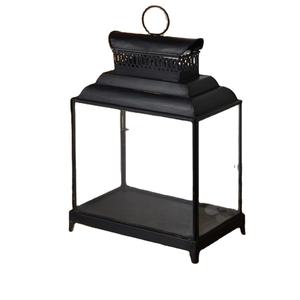 Farol de Metal Negro Hecho a Mano con Diseño Árabe, Soporte Decorativo Perfecto para Mesa de Hogar, Sala de Estar e Iluminación de Eventos - Product Image 1