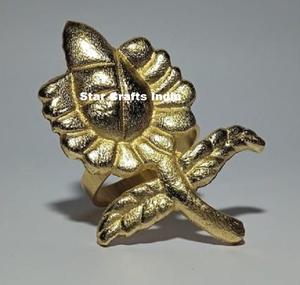 Nouveau rond de serviette en métal pour Design classique gouttes d'huile être Style insecte pour la fête bouche fermoir en tissu Collection d'artisanat en cuivre - Product Image 1