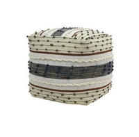Pouf en macramé en coton fait main pour la décoration intérieure, design traditionnel personnalisé, toutes saisons, pour salon, hôtels