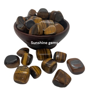 Wholesale Tiger's Eye Tumbled Stones <strong>Solar</strong> <strong>Plexus</strong> <strong>Chakra</strong> Gemstones for Motivation Confidence Feng Shui <strong>Crystals</strong> for Healing - Product Image 3