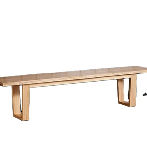 Banc simple de haute qualité en teck massif avec finition naturelle pour une utilisation confortable en extérieur - Product Image 1