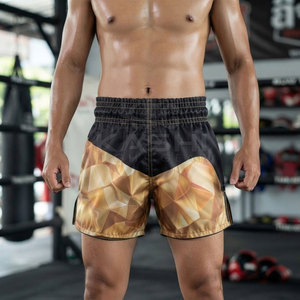 Pantalones Cortos de Muay Thai para Entrenamiento, Premium, Ligeros, de Poliéster/Nailon, Corte Holgado, para Gimnasio, Práctica Deportiva y Fitness - Product Image 3