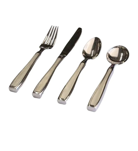 Juego de cubiertos con mango de diseño de acero inoxidable al por mayor, tenedor de oro, cuchillo, fabricante de acero espejado de La India - Product Image 5