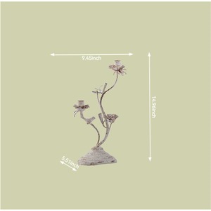 Elegant Tree Style Wooden <b>Candle</b> Holder <b>White</b> Finish for Home Decor Centerpiece Table Display and Event Table Decor Use - Product Image 2