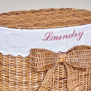Cesta ovalada de ratán con lazo decorativo, cesta de almacenamiento hecha a mano, venta al por mayor, ecológica, hecha en Vietnam - Product Image 4