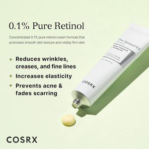 COSRX Crema con Retinol 0.1 20ml - Hecho en Corea, Antienvejecimiento, Antiarrugas, Corrige los Primeros Signos de Envejecimiento, Retinol Puro, Efecto Lifting - Product Image 2