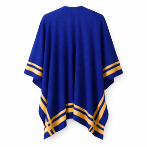 ผ้าคลุมไหล่แบบพอนโชสำหรับผู้หญิง ลายปัก ผ้าขนสัตว์ ผ้าคลุมไหล่แบบลำลอง ผ้าคลุมไหล่แบบกรีก ผ้าคลุมไหล่แบบเดรป - Product Image 3