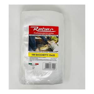 Sacs de conservation sous vide gaufrés Reber 15x25 cm 6745 N Lot de 100 pièces - Product Image 1