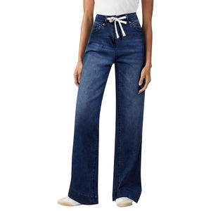 Custom High Quality Plus Size Baggy Women's Jeans Loose Denim Streetwear With Retro Wide Leg Large Pocket Cargo Pants Jeans - Product Image 6