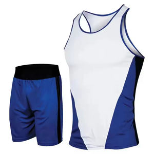 Ensemble de boxe pour homme 2026, léger et respirant, short en polyester/coton et maillot sans manches avec logo frontal, équipement d'entraînement - Product Image 1
