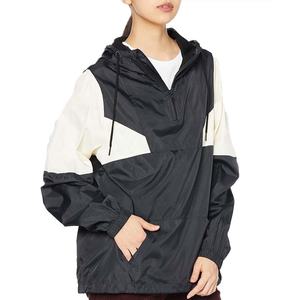 Veste coupe-vent personnalisée à fermeture éclair en nylon avec logo imprimé pour hommes, bleu et blanc, avec logo personnalisé, service OEM - Product Image 3