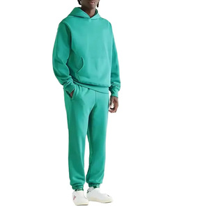 Conjunto de pantalones de chándal con capucha de lana de 2 piezas de gran tamaño Unisex de alta calidad, chándal en blanco con logotipo personalizado de talla grande para fábrica de invierno - Product Image 1