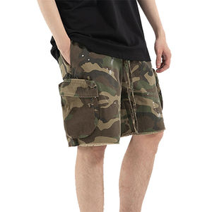 Venta al por mayor de los hombres al aire libre de carga pantalones cortos de verano de camuflaje pantalones cortos de entrenamiento con 6 bolsillos | caqui táctico medio pantalones para adultos - Product Image 5