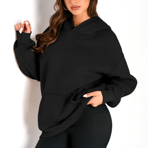Ventas directas de fábrica Sudaderas con capucha de gran tamaño de estilo alto para mujer Ropa de invierno de etiqueta privada de estilo callejero alto - Product Image 1