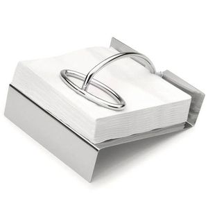 Servilletero de metal de base redonda Modish, artículos de cena, soporte de tejido único de alta calidad, calidad duradera - Product Image 3