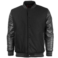 Letterman Street Wear vestes universitaires décontractées pour hommes vêtements personnalisés à bas prix avec du cuir véritable fabriqué au Pakistan