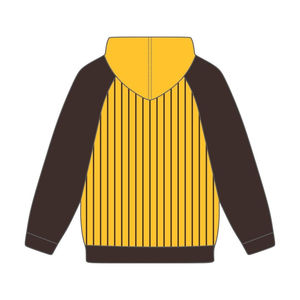 Sudadera con Capucha Iota Phi Theta Dorada con Rayas Marrones, Ropa de Fraternidad Griega, Personalizada, Divine Nine, Ropa HBCU - Product Image 3
