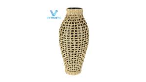 Vietrustic Art Deco Design Colección actualizada Seagrass Jarrón Soporte de tarro de mesa para plantas y flores - Product Image 4