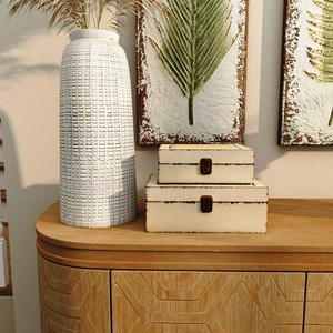 Boîte décorative en bois blanc Boîte de rangement et à bijoux artisanale Cadeaux et artisanat en bois Boîtes en bois Signes muraux - Product Image 2