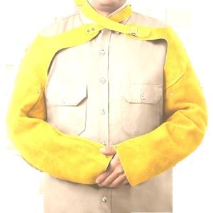 Veste de soudage en cuir de vachette fendu, longue, ignifuge, anti-coupure, respirante, équipement de sécurité personnalisé - Product Image 5