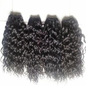 Paquets de cheveux humains bouclés vierges en gros | Machine trame naturelle noir 100% cheveux humains Remy non transformés pour salon et utilisation OEM - Product Image 2