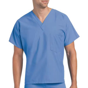 Uniforme médico de diseño limpio hecho para trabajadores de la salud masculinos con uniforme médico de tela elástica cómoda para hombres - Product Image 6