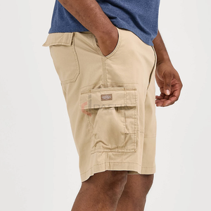 Algodón Chino Shorts Verano Clásico Ajuste Elástico Casual Negocios Cintura media Pantalones cortos de lujo Logotipo personalizado Fabricante - Product Image 3