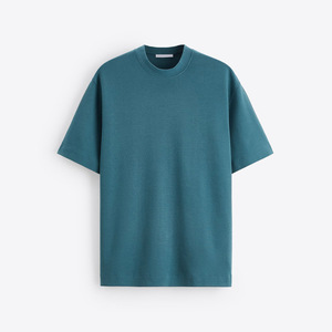 T-shirt surdimensionné vintage pour hommes personnalisé en gros pour le printemps été lourd 100% coton coupe ample et conception unie - Product Image 6
