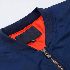 Custom Winter Men's Stand Collar Front Logo <b>Fleece</b> Bomber Jacket-Quick Dry & Breathable Wholesale OEM Service - Product Image 2