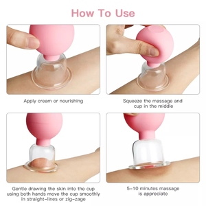 Gobelets de <span class=keywords><strong>Massage</strong></span> en caoutchouc, lunettes sous vide pour le visage et la peau, Lifting du corps, ventouses en verre Anti Cellulite, ventouses chinoises - Product Image 5