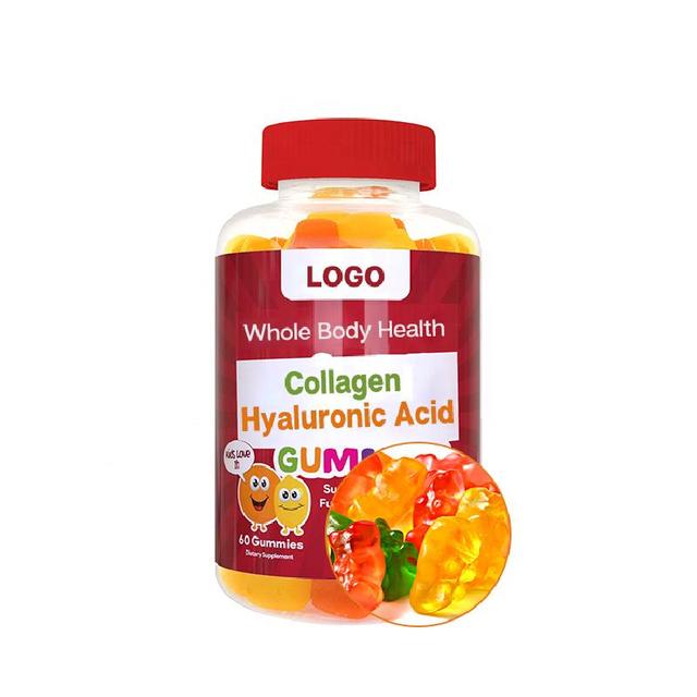 2022 Free Sample OEM ODM Private label Best Price Beauty Skin Care Vitamin C Collagen Hyaluronic Acid Gummies