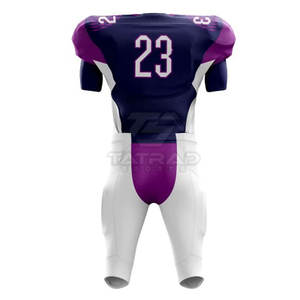 Uniforme de Fútbol Americano Personalizado de Alta Calidad, Manga Corta, Impreso, Transpirable, 100% Poliéster, para Hombre Adulto, Personalizable - Product Image 2