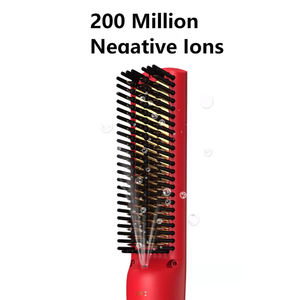 Brosse à <span class=keywords><strong>Barbe</strong></span> Chauffage Rapide Portable, Mini Peigne <span class=keywords><strong>Lisseur</strong></span> Ionique pour Hommes et Femmes - Product Image 4