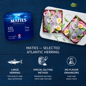 Maties XXL Sélection Originale 350 g Morceaux de Filets de Hareng Atlantique Légèrement Salés à l'Huile, Vente en Gros Direct Fabricant - Product Image 4