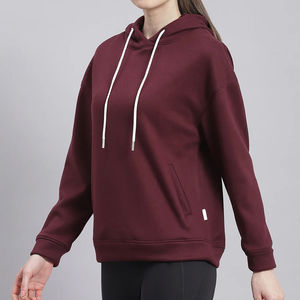 Sudaderas con capucha informales para correr de tamaño personalizado para mujer, Jersey ligero liso de manga larga, sudaderas con capucha transpirables antipilling para mujer - Product Image 3