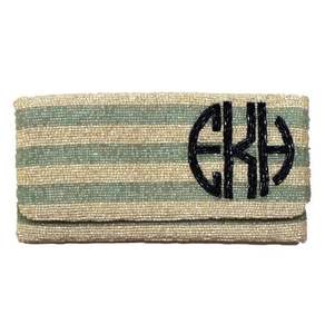 Pochette perlée fermeture éclair de style vintage avec broderie - Product Image 4