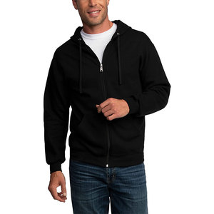 Sweat à capuche zippé personnalisé pour homme, 100 % coton, molleton épais 370g, écologique, respirant, délavage acide, broderie - Product Image 1
