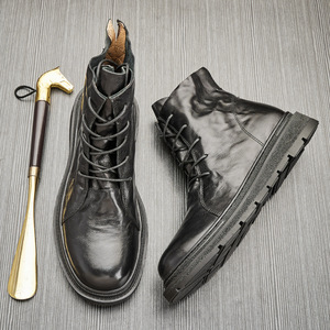 Chaussures décontractées légères avec semelle absorbant la transpiration et structure flexible, chaussures de tous les jours pour hommes, chaussures en cuir - Product Image 5