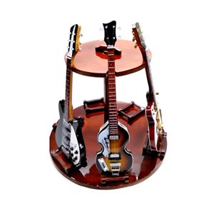 Display per chitarra in legno in miniatura a 6 pezzi per la decorazione della casa modello dipinto e stile di pittura per l'arte a tema musicale realizzata in acero - Product Image 6