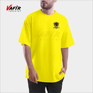 Camiseta de algodón 100% para hombre, estampado negro en el extranjero, servicio OEM disponible, hombro caído, Manga corta ecológica de secado rápido - Product Image 3