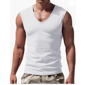 Gran oferta, camisetas sin mangas para hombre, Fitness, verano, 100%, chaleco de algodón, camiseta sin mangas para hombre, camiseta sin mangas para hombre, camiseta interior de Bangladesh - Product Image 2