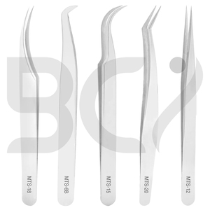 Juego de 5 pinzas injertadas de pestañas aislantes, 45 90 grados de volumen, superventas - Product Image 6