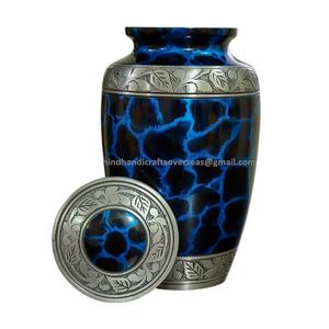 Urne funéraire adulte nuage bleu en laiton de haute qualité et souvenir pour les cendres funéraires urne commémorative décorative pour les restes humains par HHO - Product Image 5