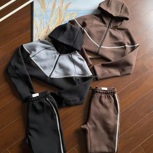 Sudadera de algodón con cremallera y logotipo personalizado de moda 2026 para hombre, estilo casual, con cremallera de cuarto, tipo hoodie. - Product Image 5