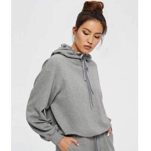Conjunto Deportivo de 2 Piezas con Cordón y Logotipo Personalizado de Alta Calidad, Sudadera con Capucha para Mujer, Chándal Informal para Mujer - Product Image 3