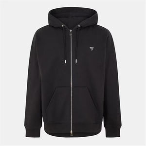 Solid Color Hoodie with Adjustable Drawstring Soft Fleece Zip Up Hoodie <b>for</b> <b>Men</b> Warm Winter Hoodie with <b>Pouch</b> Pocket - Product Image 1