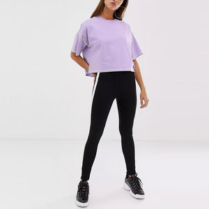 Hauts courts en coton à manches courtes personnalisés pour femmes T-shirts courts à manches courtes pour femmes - Product Image 6