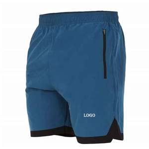Pantalones cortos de entrenamiento atlético para hombre, pantalones cortos de compresión ajustados regulares, mezcla de poliéster, pantalones cortos de verano para ciclismo por debajo de la rodilla - Product Image 2