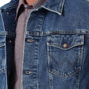 Hot Stylish <b>Jean</b> Jacket Casual Wear Wholesale OEM High Quality Cotton <b>Jeans</b> Jacket Custom Men Denim Jacket Black Blue Color - Product Image 2