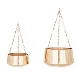 Material de nácar decorativo de la mejor calidad, buen precio, maceta de forma redonda chapada en oro interior - Product Image 3